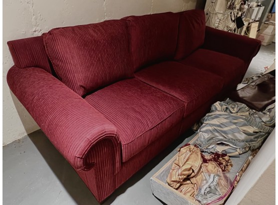 Custom Maroon Sofa