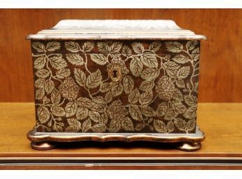 A Gold Leaf Painted Covered Box