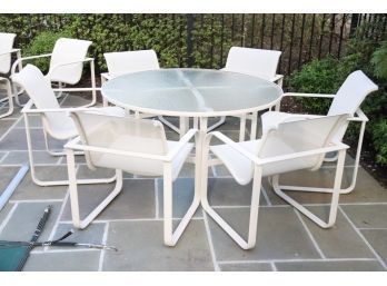 Brown Jordan Glass Patio Table  With 6 Chairs