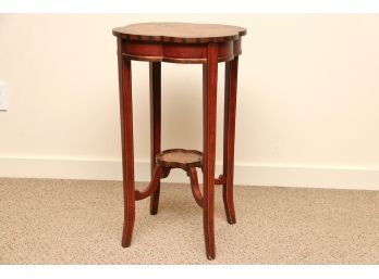 Burl Wood Clover Top Accent Table