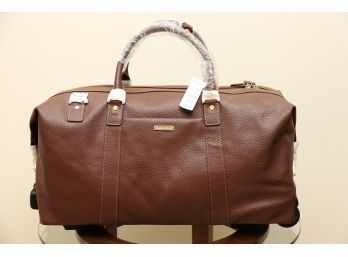 Brooks Brothers Brown Leather Travel Bag
