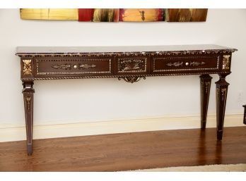 Marble Top Empire Style Console Buffet Table