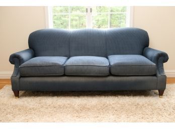 Kravet Blue Three Cushion Sofa
