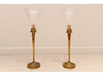 Glass And Metal Candlesticks By Decorative Crafts