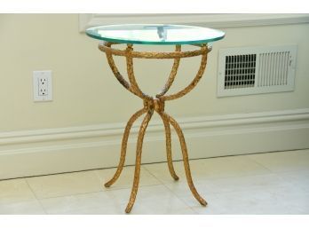Spider Leg Glass Top Side Table
