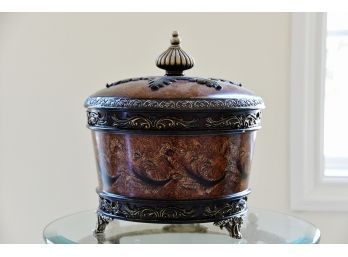 Decorative Round Covered Bowl