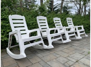 Set Of 4 Outdoor Patio Rocking Chairs