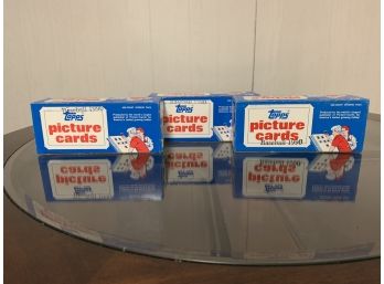Set Of Three 1990 Topps Baseball Card Boxes