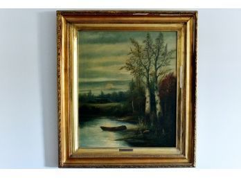19th Century American School Oil On Canvas Signed A Kerner