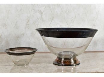 Silver Rim Vintage Bowl Set