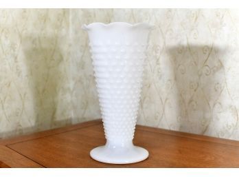 Hobnail Milk Glass Vase