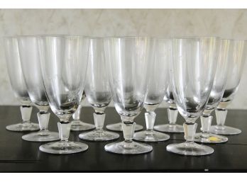 Set 12 Rosenthal Water Goblet With Etched Flowers