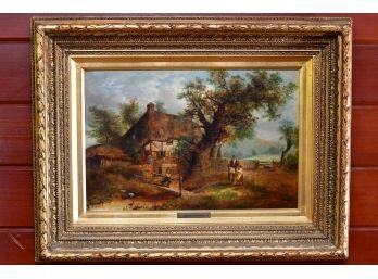 Carved Resin And Oil Painting Signed J Tackwell 1873