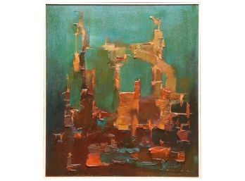 Mid Century Abstract Signed Pusak