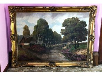 The Long Road Home Oil Painting Signed K Kube