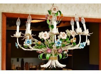 Vintage Chandelier With Floral Motif