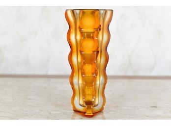 1970s Glass Design Vase By Oldrich Lipsky, Czechoslovakia