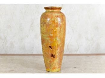 Vintage Stoneware Vase With Repair To Rim