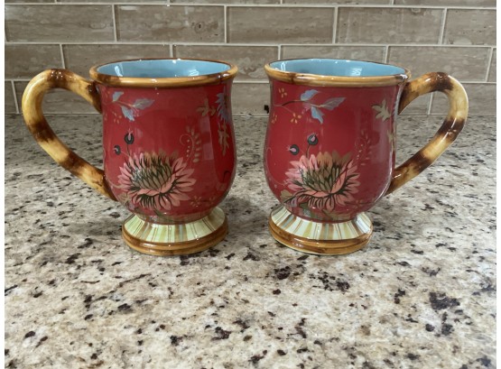 Tracy Porter The Artesian Road Collection Pair Of Coffee Mugs