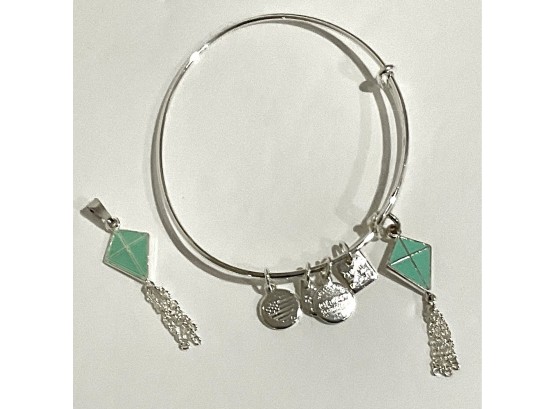 Alex & Ani Silver Inspiration In Flight With Extra Kite New