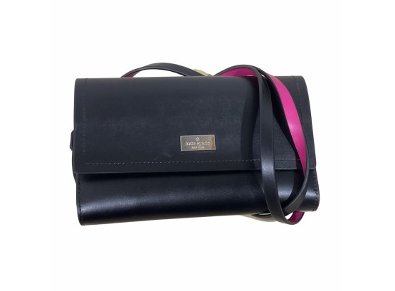 Kate Spade Black & Fuchsia Sling Wallet Bag