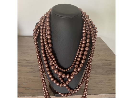 Orazinao Multi-strand Cooper Colored Necklace