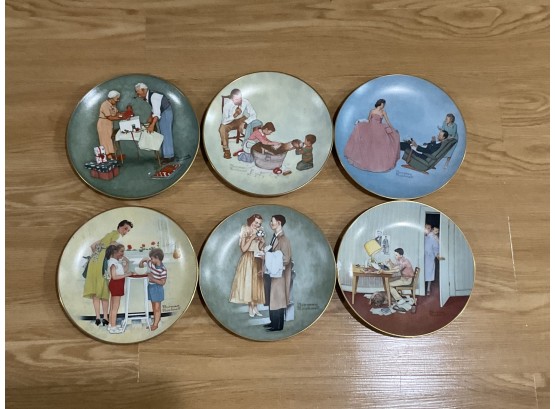 6 Normal Rockwell Plates American Family Series