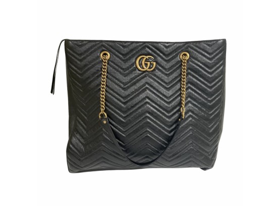 Gucci GG Large Marmont Zip Tote Matelasse Leather