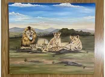 Lions Painting On Canvas