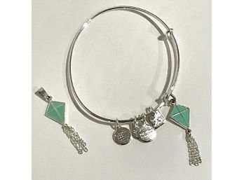 Alex & Ani Silver Inspiration In Flight With Extra Kite New