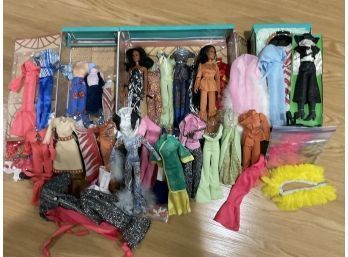 Large Collection Of Cher & Diana Ross Clothes With Dolls