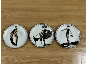 3 House Of Erte Limited Edition Numbered Plates