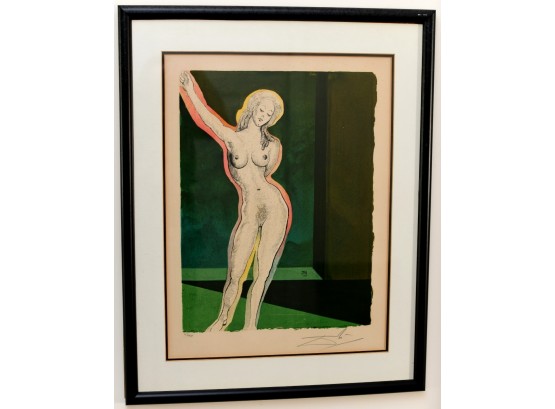 Signed Salvador Dali Naked Woman From The Marquis De Sade