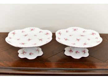 Bridal Rose Pedestal Platters By Shelly England