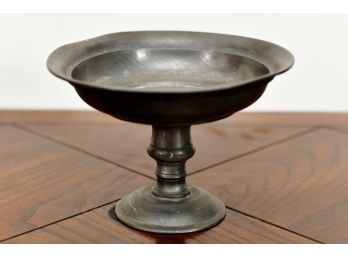 Antique Pewter Pedestal Bowl