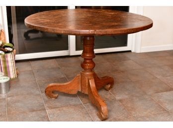 Burl Mahogany Pedestal Table