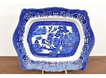 Blue Willow Royal Ventonware Rectangular Platter