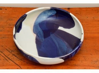 Blue And White Ceramic Bowl Signed On Verso