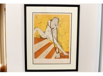 Salvador Dali Signed Lithography Naked In Chains From The Marquis De Sade