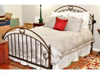 Ethan Allan Queen Bed With Bedding And Mattress Included