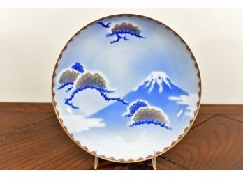 Gold Leaf Hand Painted Asian Plate