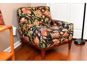 Vintage Quilted Waverly Floral Upholstered Chair