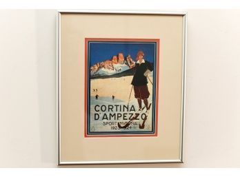 Cortina DAmpezzo Framed Skiing Poster