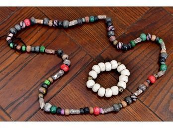 Clay Bead Handmade Necklace And Bracelet