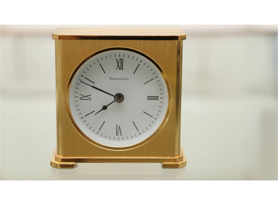 Tiffany And Co. Brass Desk Clock