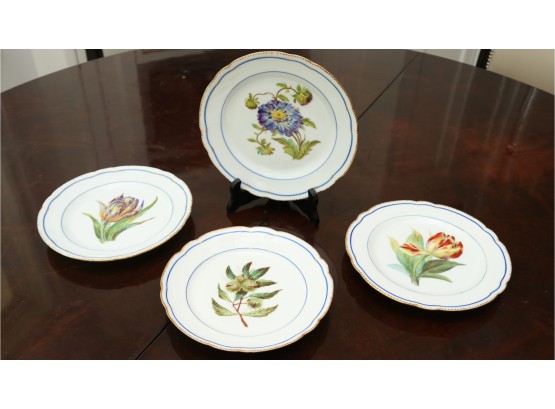 Set Of Four Handpainted Plates