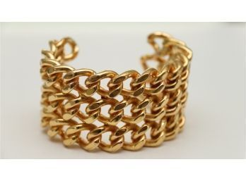 Gold Cuff Link Bracelet