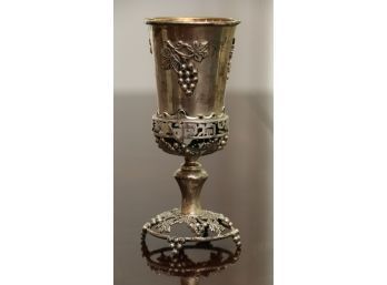 Silver Plated Kiddush Cup Made In Israel