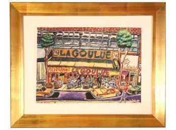 La Goulue Painting In Gold Frame