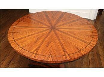 Finely Crafted Swedish Art Deco Flame Mahogany And Birch Wood Circular Table